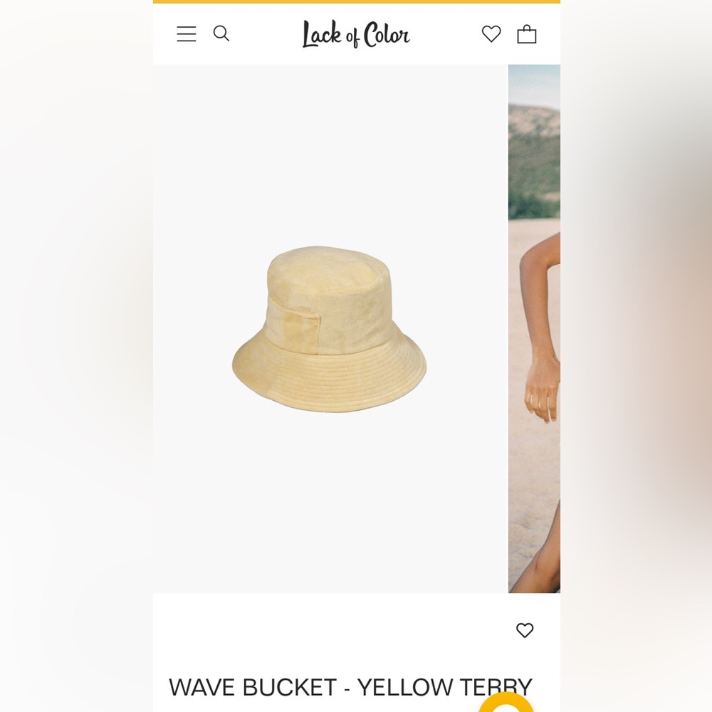 Lack Of Color wave bucket hat terry cloth